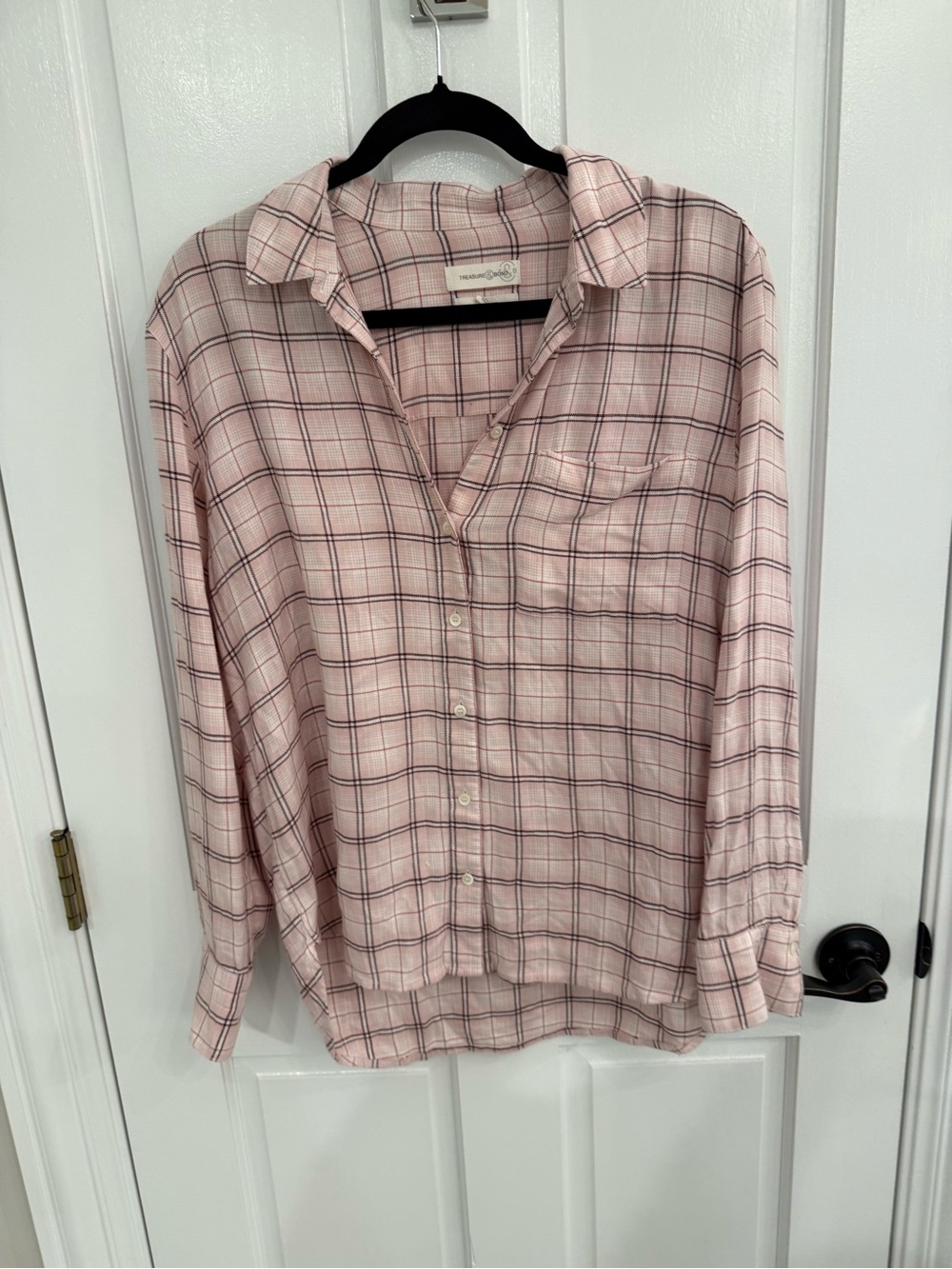 Treasure & Bond Plaid Button-Up Shirt